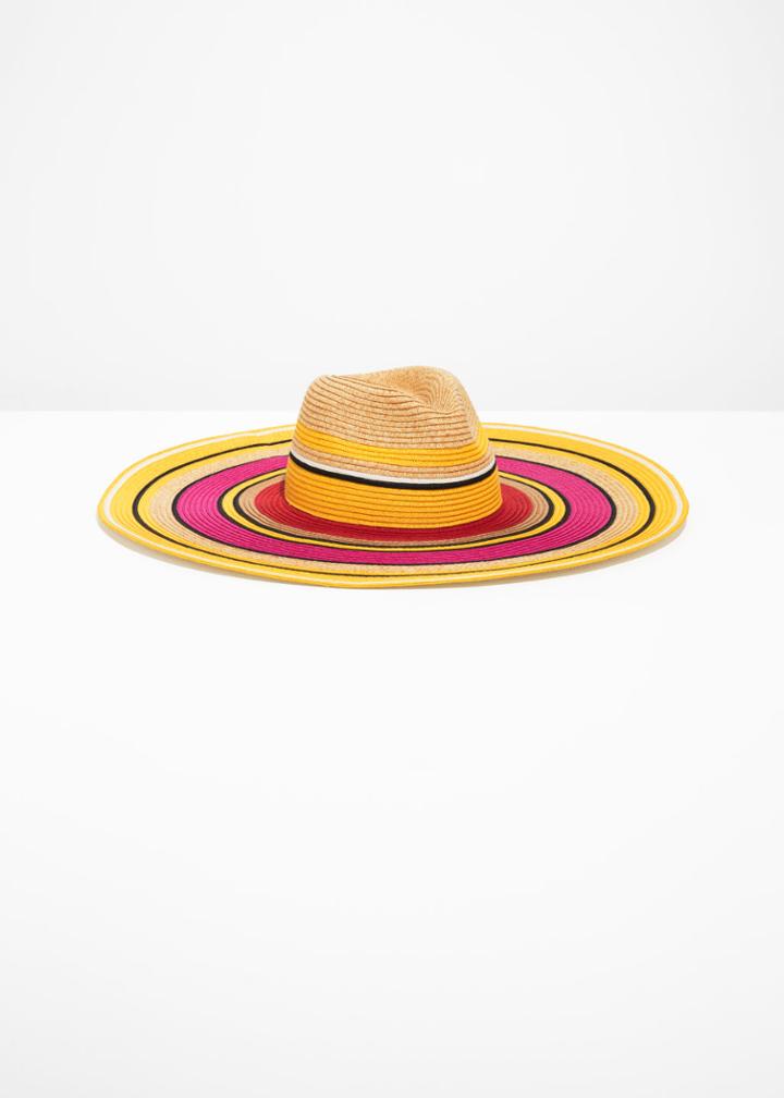 Other Stories Wide Brim Straw Hat - Yellow
