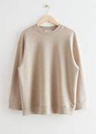 Other Stories Relaxed Cotton Sweatshirt - Beige