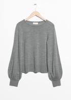 Other Stories Billow Sleeve Sweater - Grey