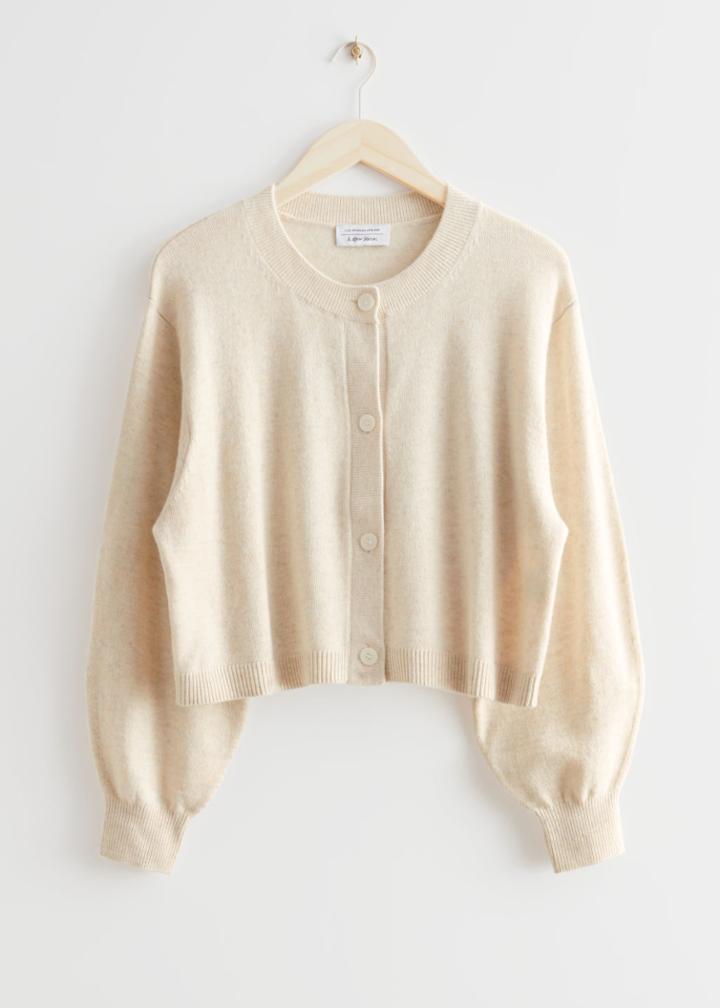 Other Stories Oversized Knit Cardigan - Beige