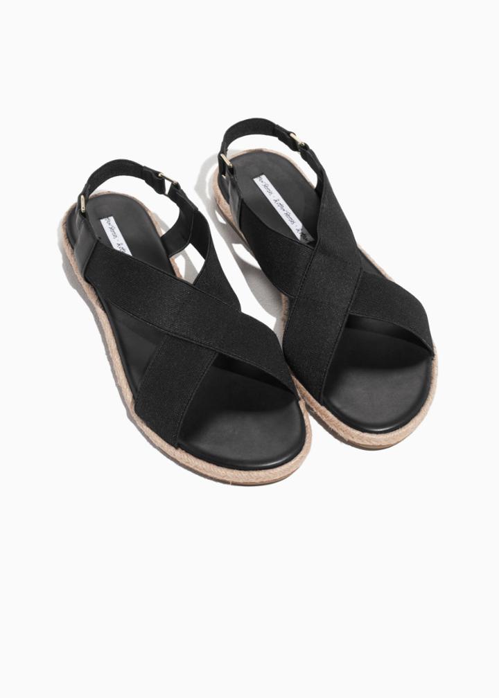 Other Stories Cross Strap Sandal - Black