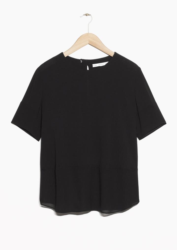 Other Stories Sheer Bottom Blouse