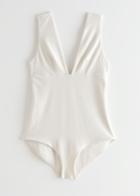Other Stories Textured Swimsuit - White