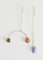 Other Stories Asymmetrical Mobile Stone Earrings - Blue