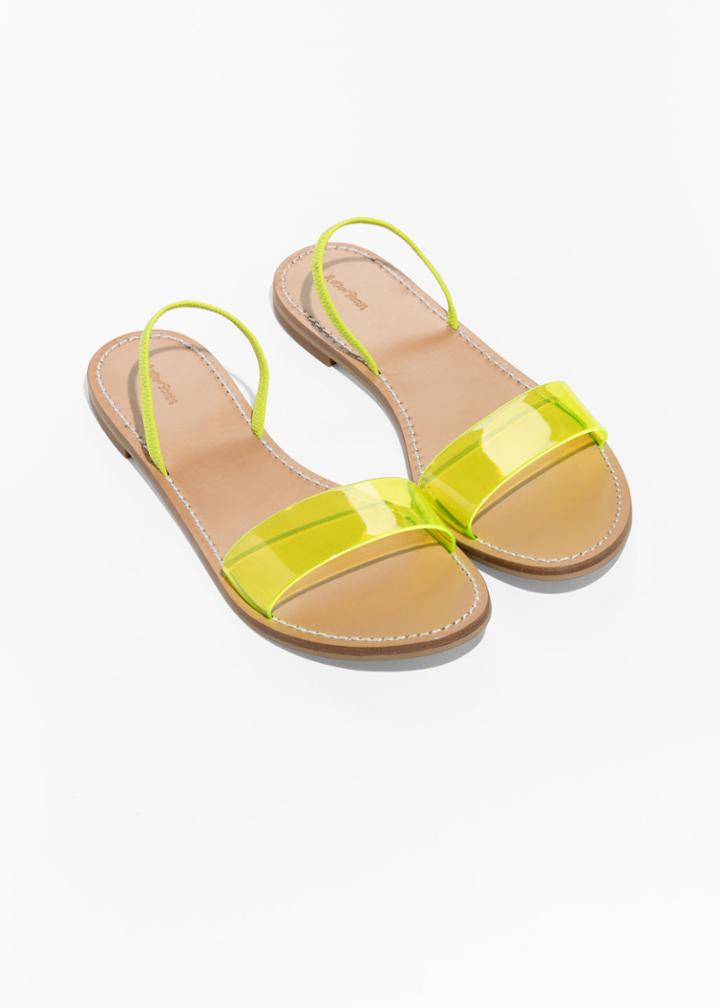Other Stories Neon Transparent Sandal - Yellow