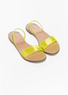 Other Stories Neon Transparent Sandal - Yellow