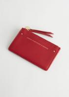 Other Stories Leather Card Wallet - Pink