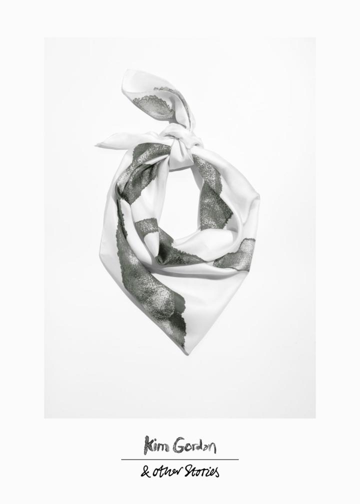 Other Stories Kim Gordon Her Large Silk Scarf - White