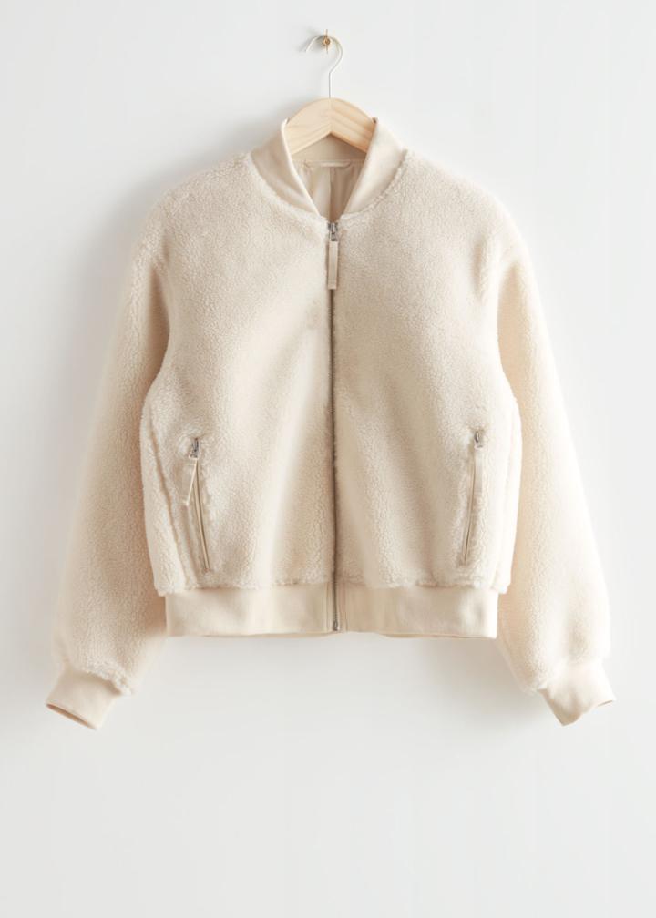 Other Stories Pile Jacket - White