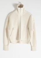 Other Stories Wool Blend Zippered Turtleneck - White