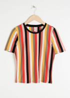 Other Stories Fitted Striped Tee - Black