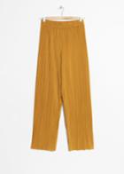 Other Stories Pleated Pliss Trousers - Yellow