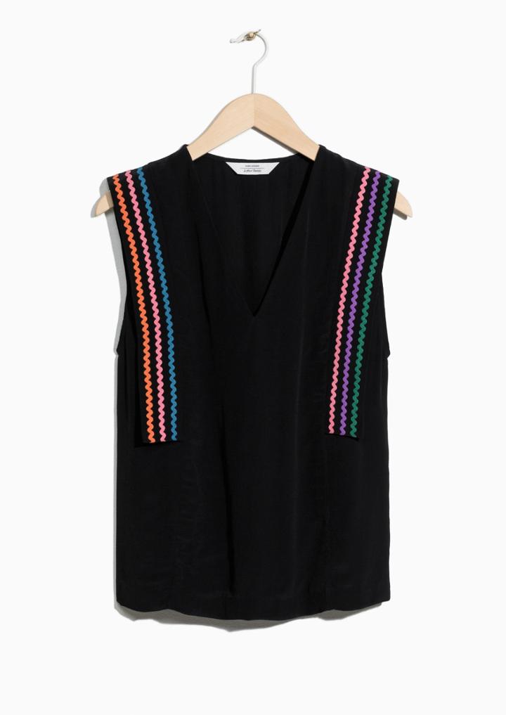Other Stories Sleeveless Rik Rak Top