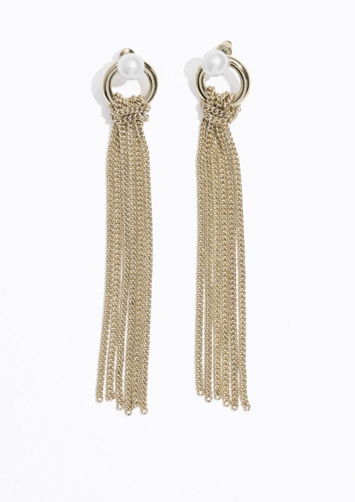 Other Stories Chain Tsssel Earrings