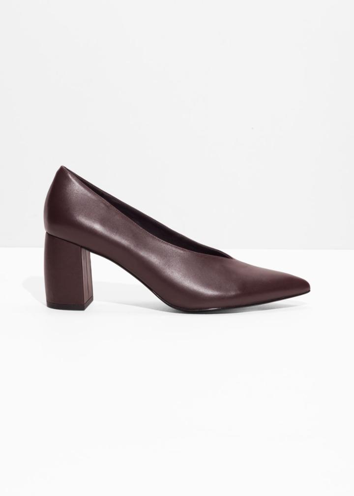 Other Stories Patent Leather Pumps - Red