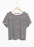 Other Stories Printed Striped Tee - Black