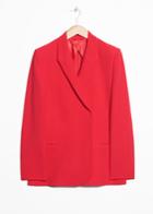 Other Stories Straight Fit Blazer - Red