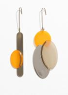 Other Stories Abstract Oval Earrings - Orange