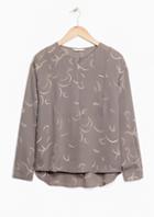 Other Stories New Moon Print Silk Blouse