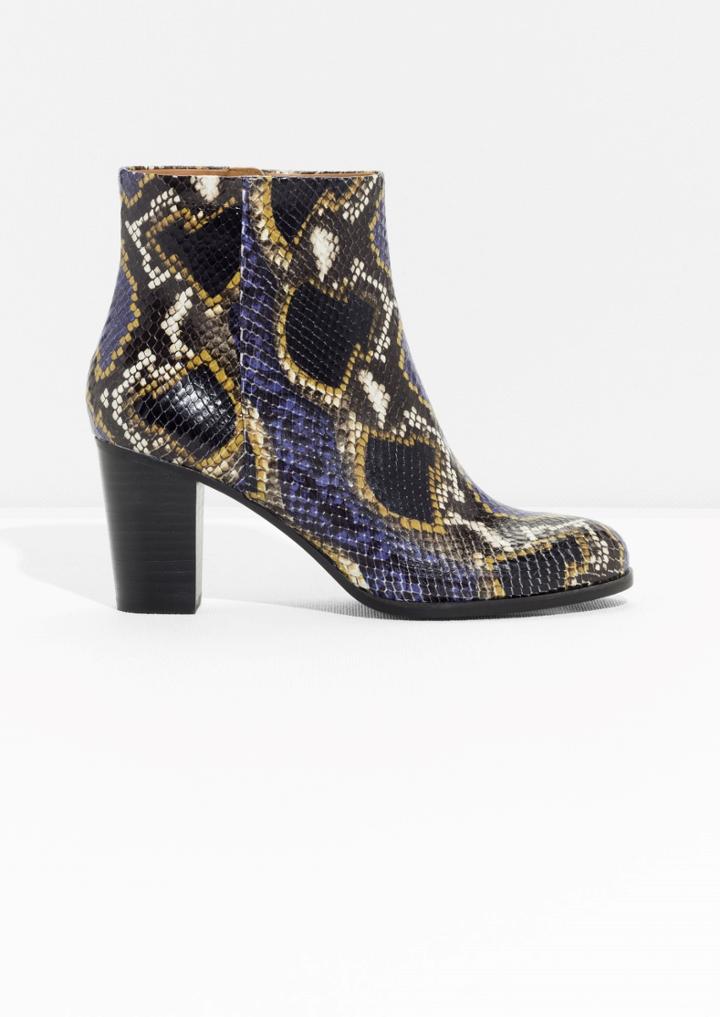 Other Stories Reptile Embossed Boots