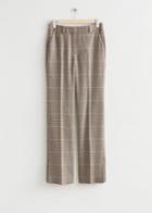 Other Stories Wide Press Crease Pants - Beige