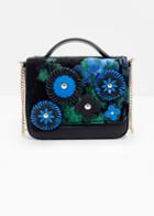 Other Stories Jacquard Flower Leather Bag - Blue