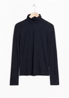 Other Stories Glitter Rib Turtleneck