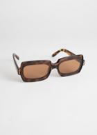 Other Stories Square Frame Sunglasses - Beige