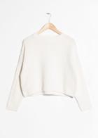 Other Stories Cropped Crewneck Sweater - White