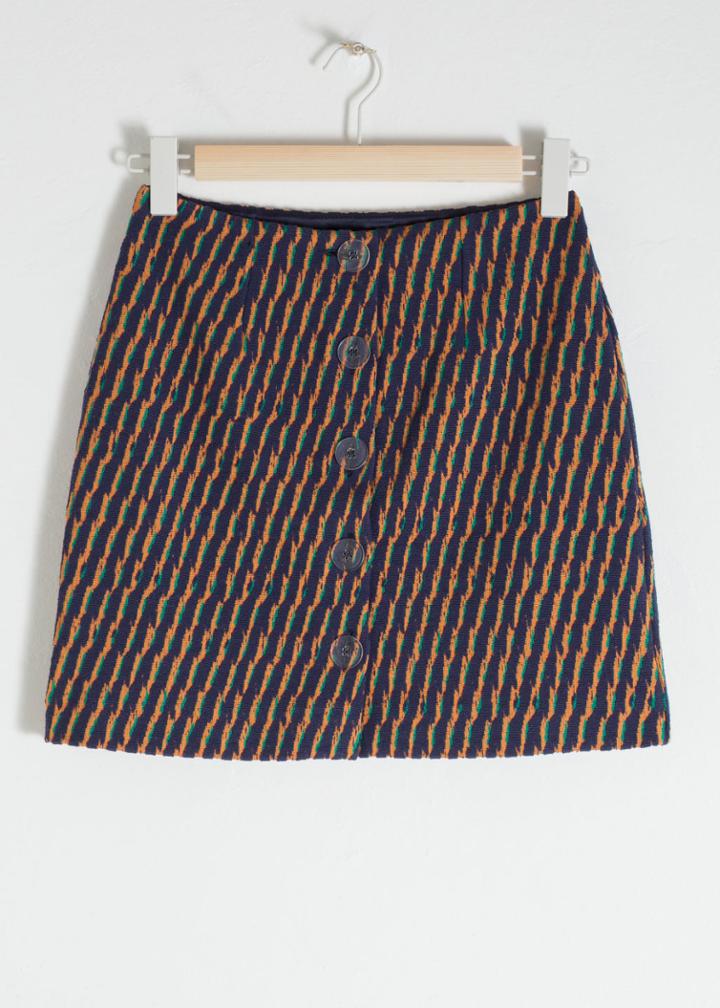 Other Stories Striped Mini Skirt - Orange