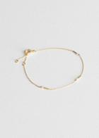 Other Stories Square Bead Chain Bracelet - Gold