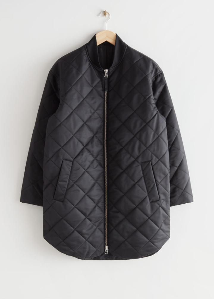 Other Stories Oversized Quilted Jacket - Black