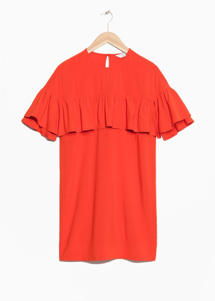 Other Stories Flounce Dress - Orange