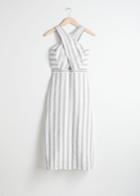 Other Stories Cross Front Linen Dress - White