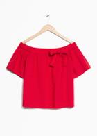 Other Stories Off-shoulder Top - Red
