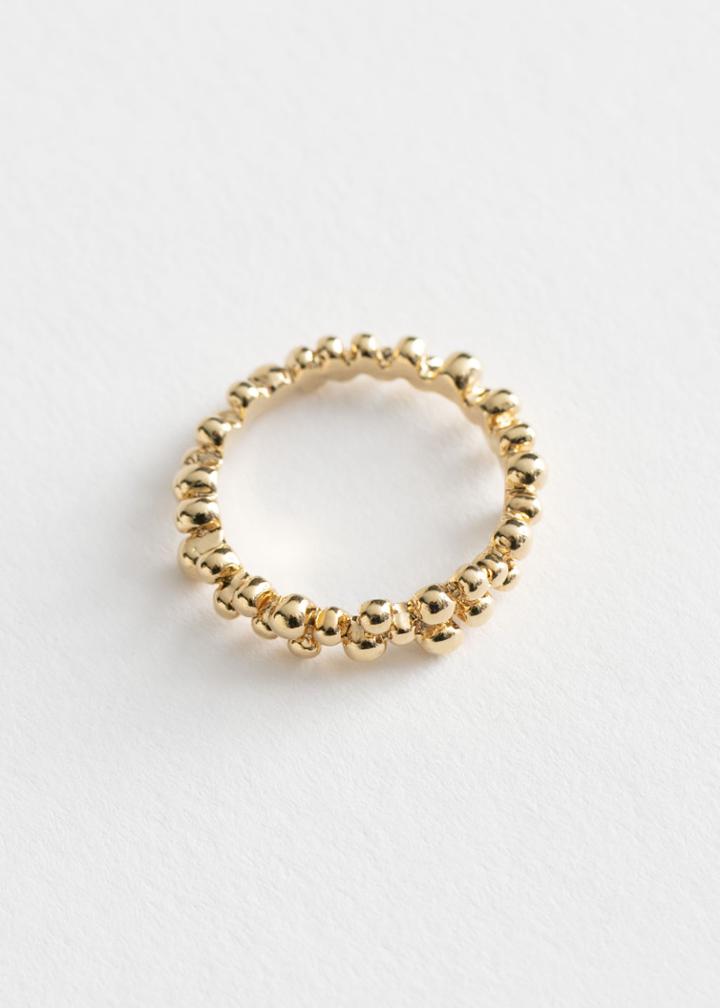 Other Stories Delicate Dotted Ring - Gold