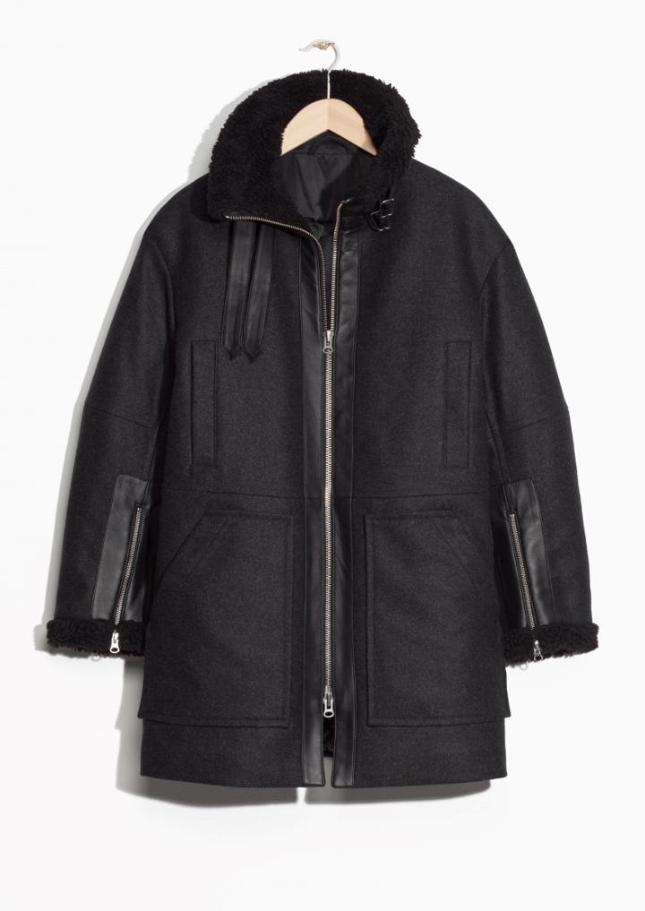 Other Stories Structured Wool Winter Coat