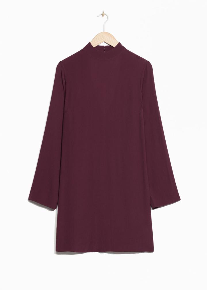 Other Stories Deep-v Open Back Dress - Red