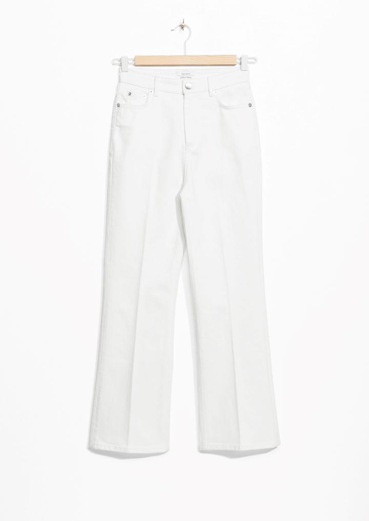 Other Stories Cropped Flared Denim Jeans
