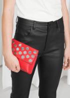 Other Stories Leather Snap Stud Beltbag - Red