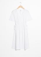 Other Stories Drawstring Waist Midi Dress - White