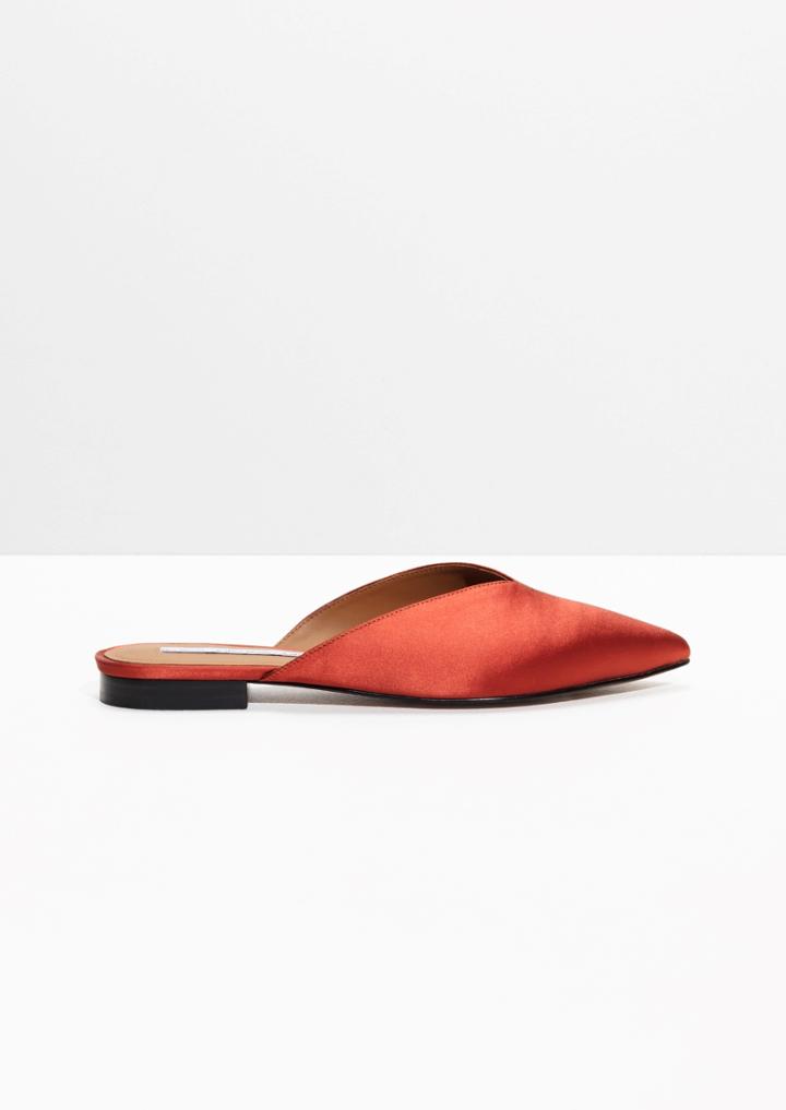 Other Stories Satin Pointy Slippers