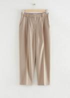 Other Stories Tailored High-waisted Trousers - Beige