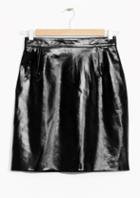 Other Stories Patent Leather Skirt