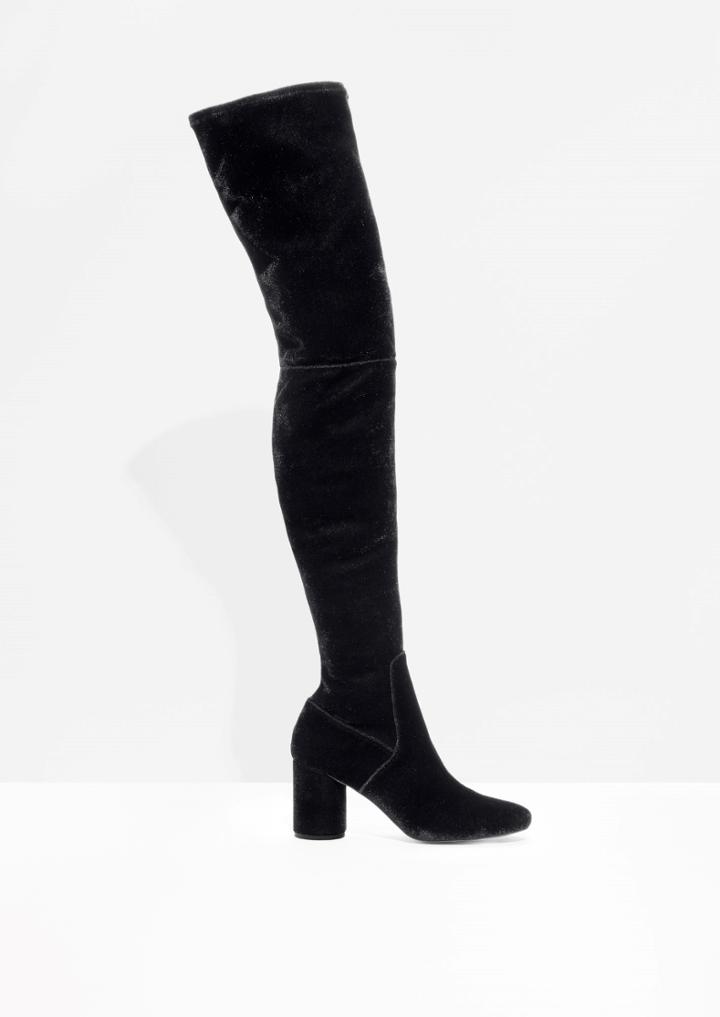 Other Stories Velvet Over The Knee Boots