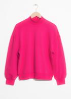 Other Stories Mock Neck Sweatshirt - Pink