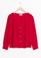 Other Stories V-neck Blouse - Red