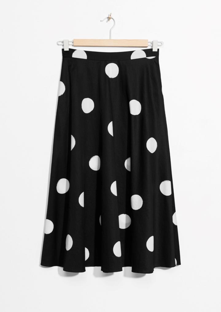 Other Stories Painted Dots A-line Skirt