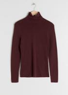 Other Stories Merino Wool Turtleneck - Brown