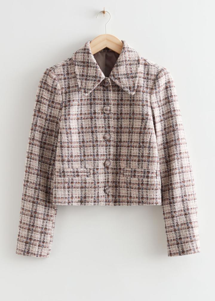 Other Stories Buttoned Tweed Jacket - Beige